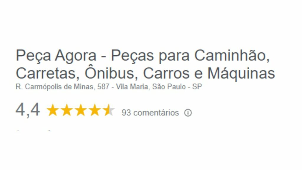 Avaliações no Google