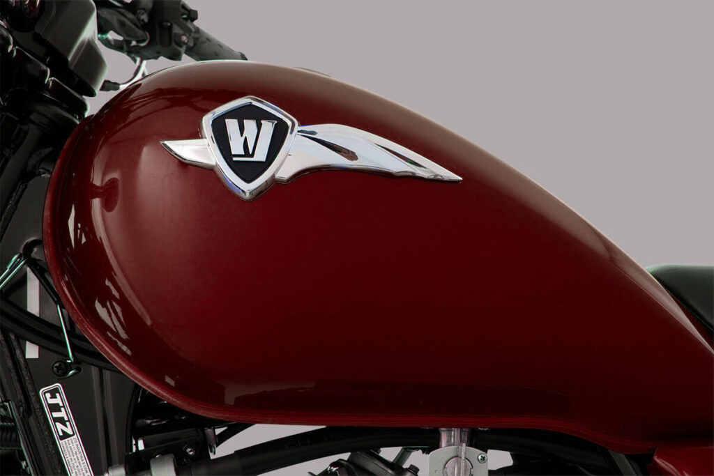 Foto do tanque da Chopper Road 150 2023 vermelho