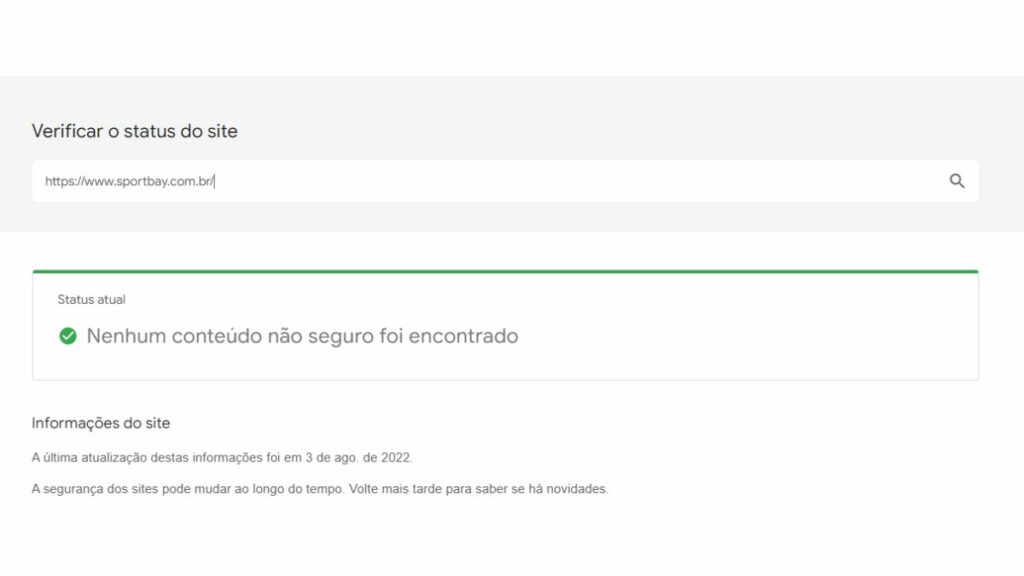 Print do Status de Navegação