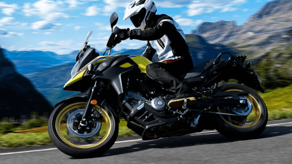 V-Strom 650 amarela.