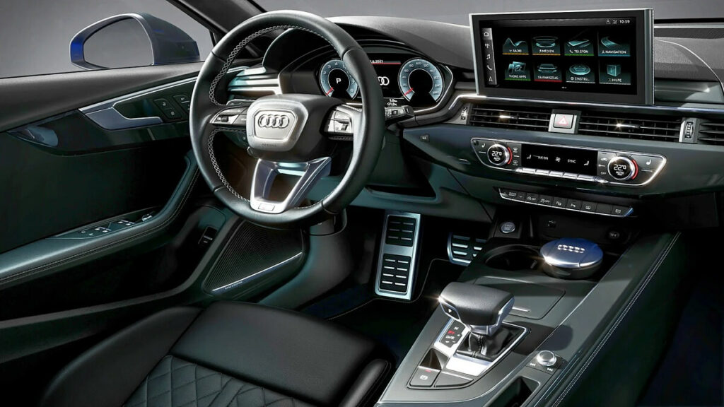Interior do Audi A4 2023.