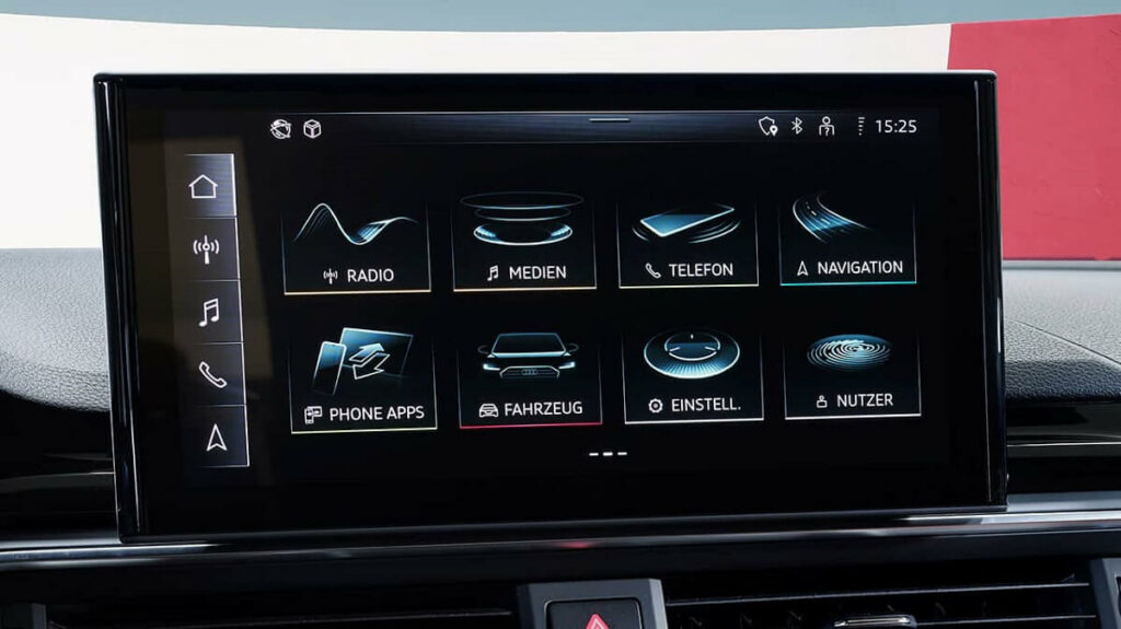 Painel multimidia do Audi A4 2023.