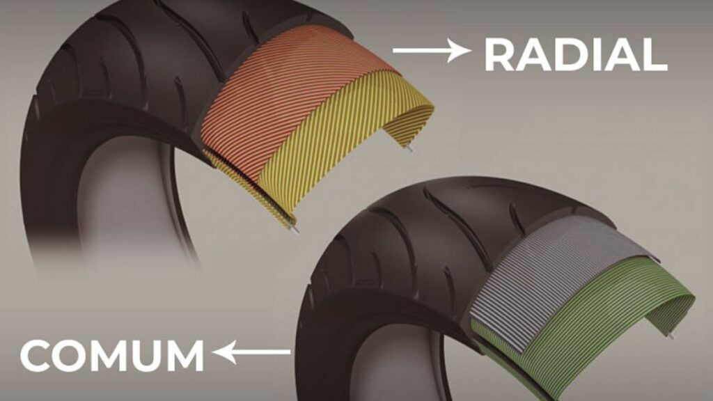 Diferença do pneu radial para o normal