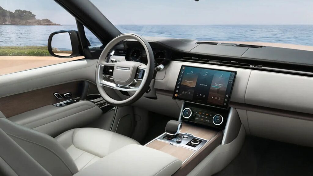 Foto do interior da Range Rover