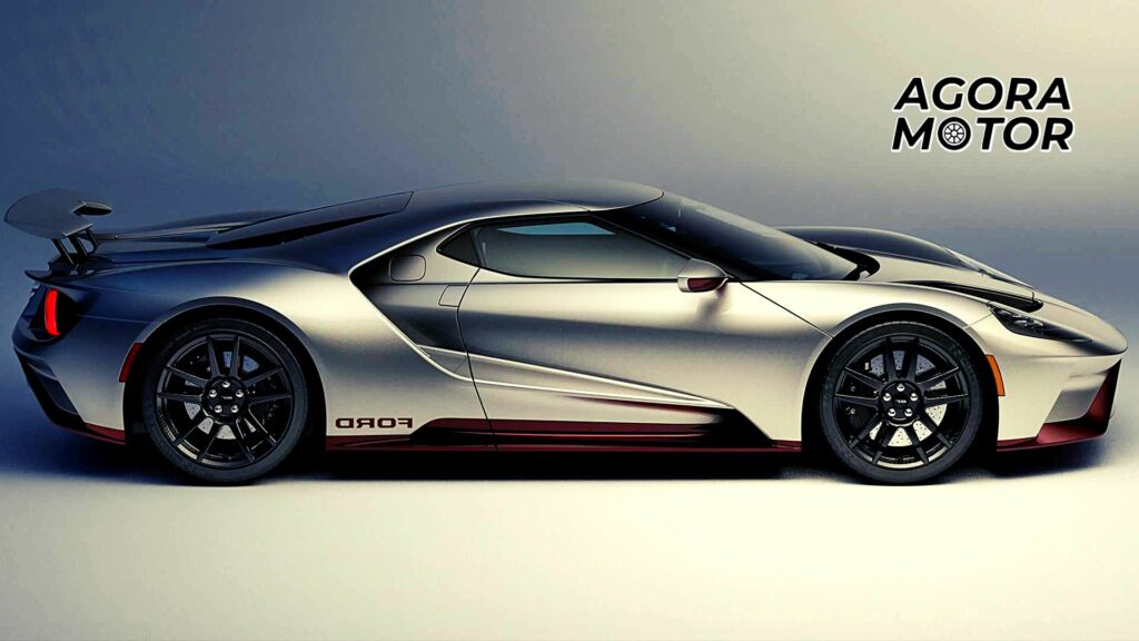 Foto lateral de um Ford GT LM edition