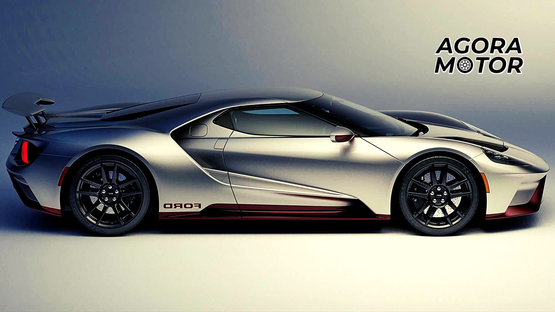 Foto lateral de um Ford GT LM edition