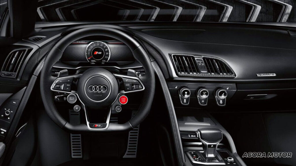 Interior do Audi R8.