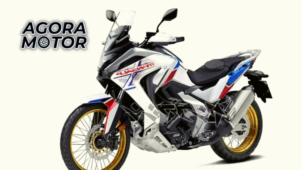 Foto de uma Honda Transalp 2023, imagem projetada