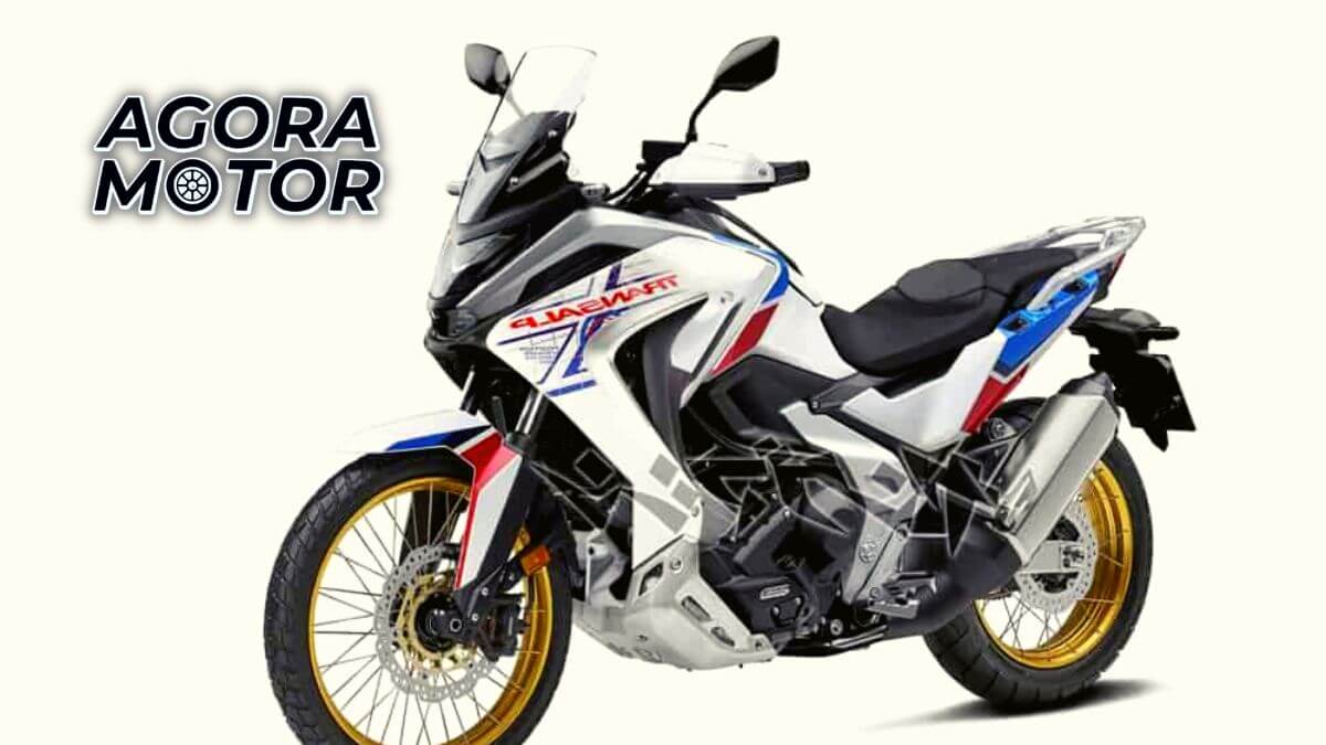 Foto de uma Honda Transalp 2023, imagem projetada