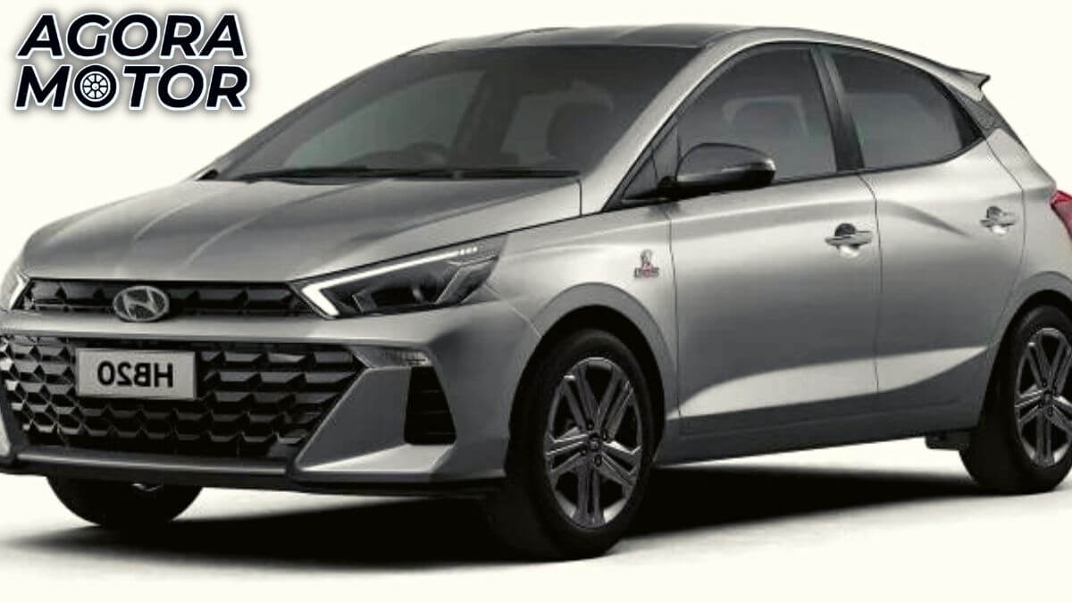 Foto frontal de um Hyundai HB20 Hatch 2023