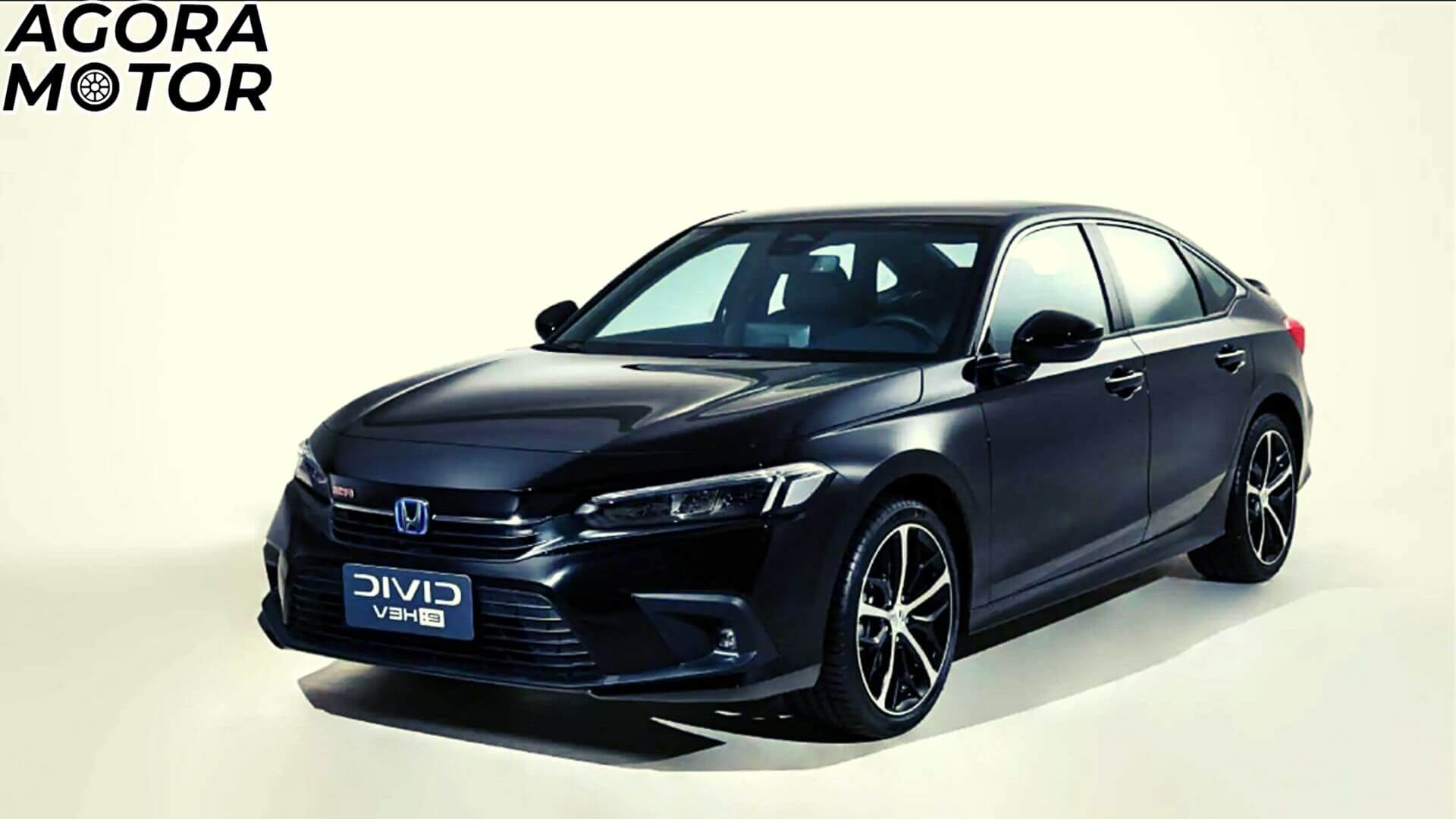 Foto frontal de um Honda Civic e:HEV 2023