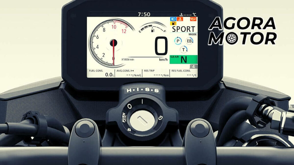 Foto do painel da motocicleta