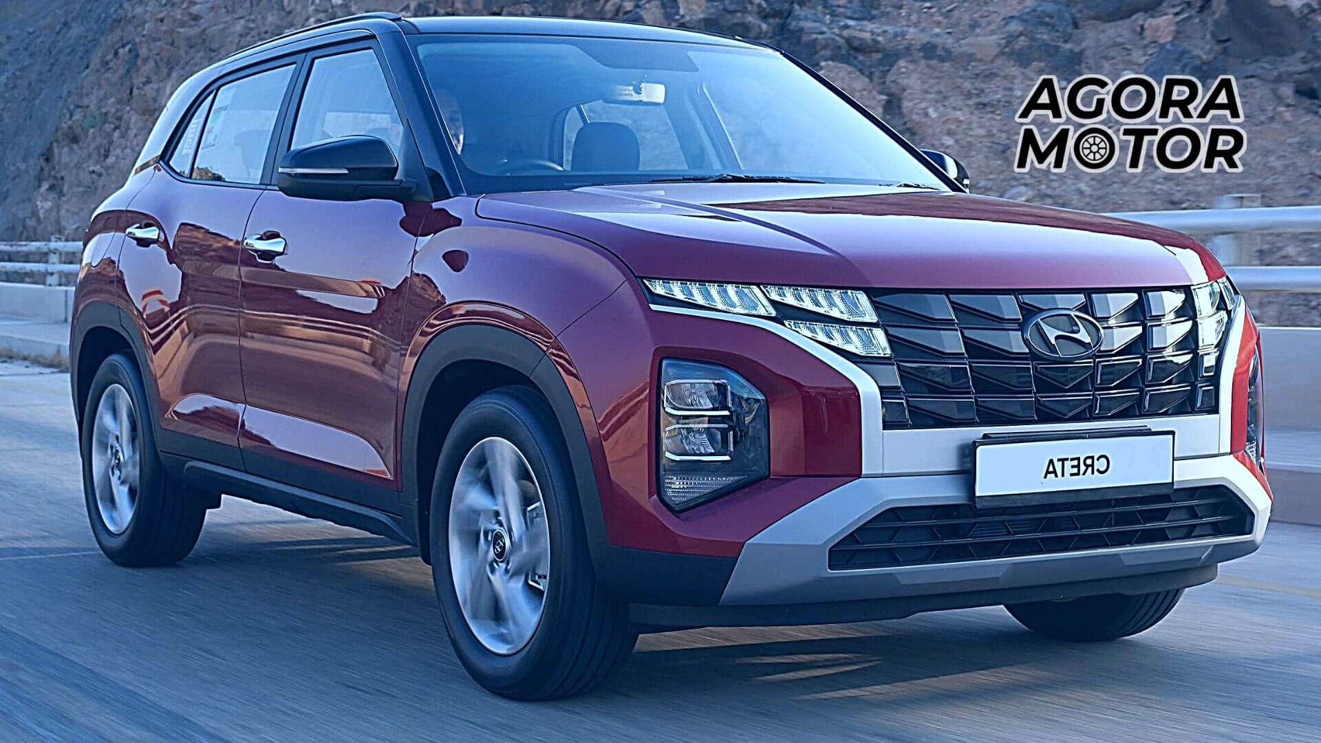 Foto frontal de um Hyundai Creta 2023