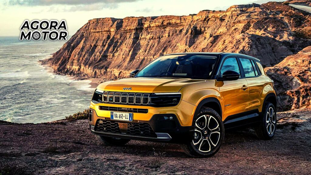 Foto de um Jeep Avenger amarelo