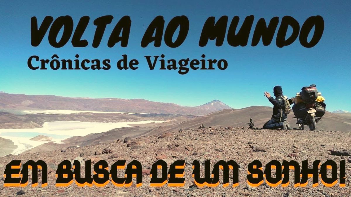 Foto de Murat em cima de um morro com sua pop 100 