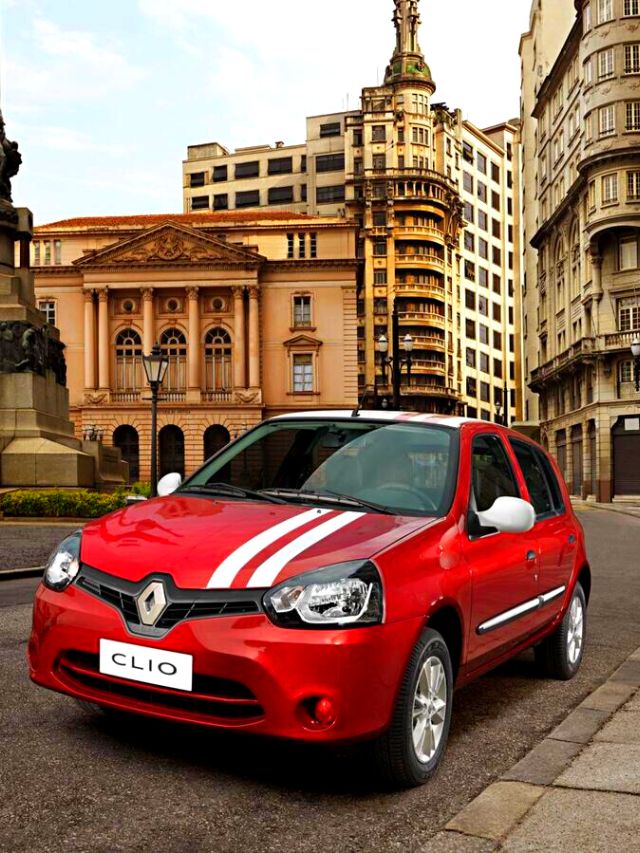 Foto de um Clio vermelho