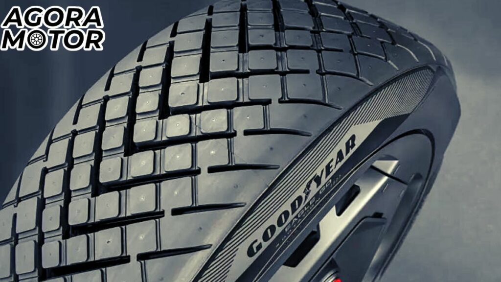 Foto de um pneu da GoodYear