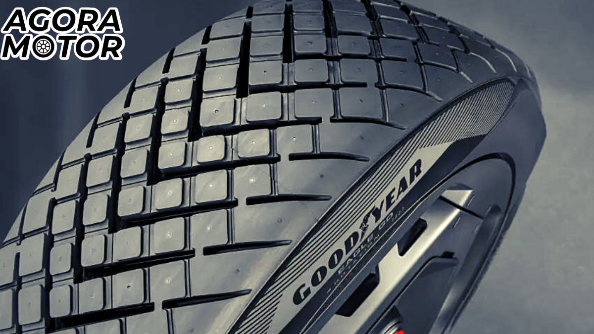 Foto de um pneu da GoodYear