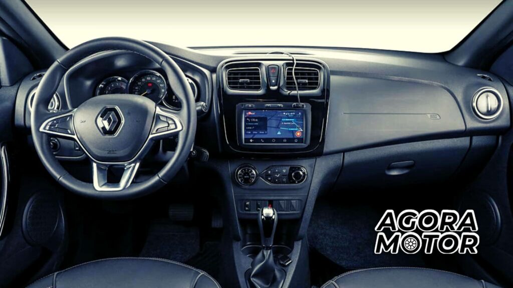 Foto do interior do Renault Sandero 2023