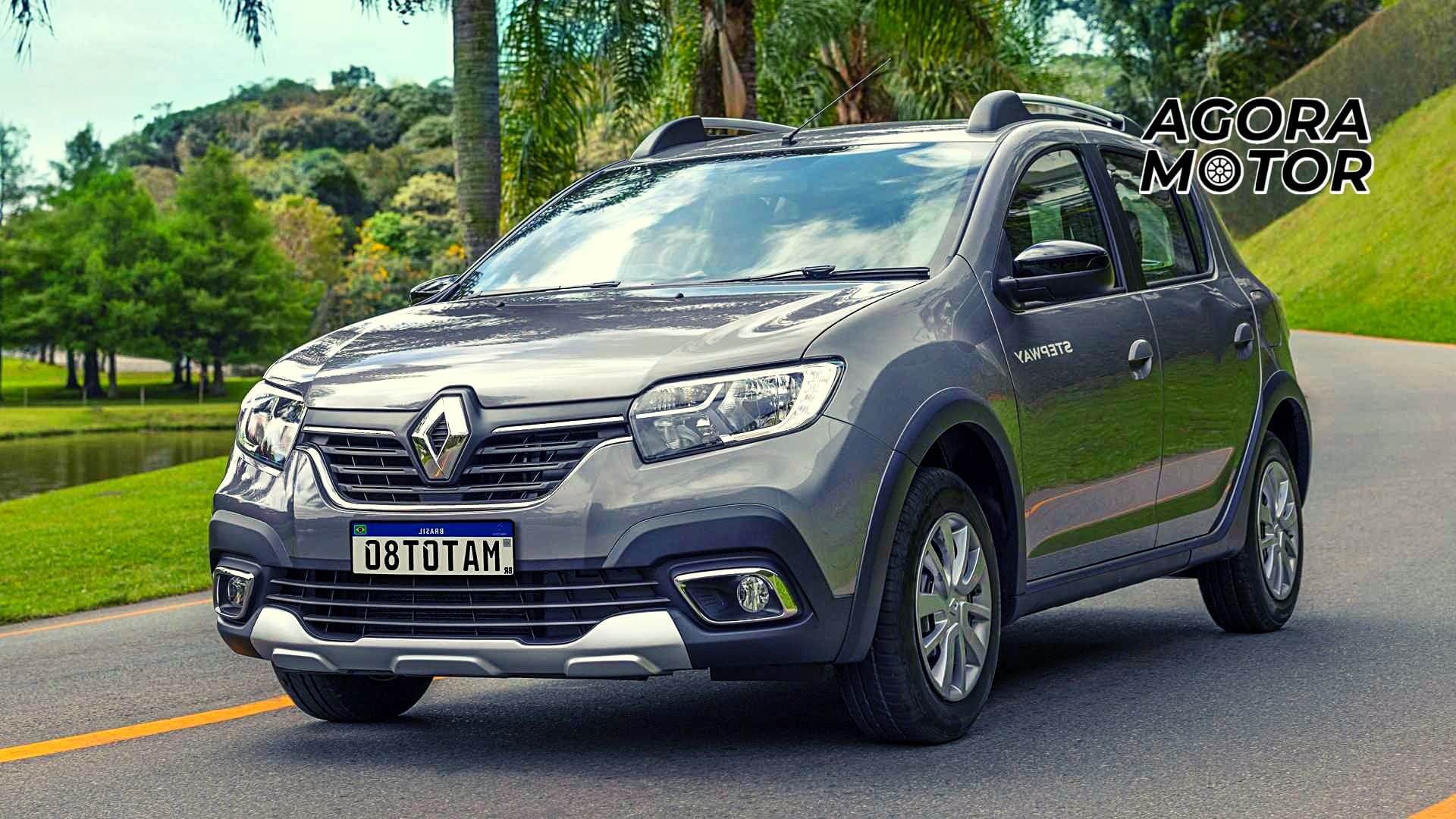 Renault Stepway 1.0 de frente em uma estrada