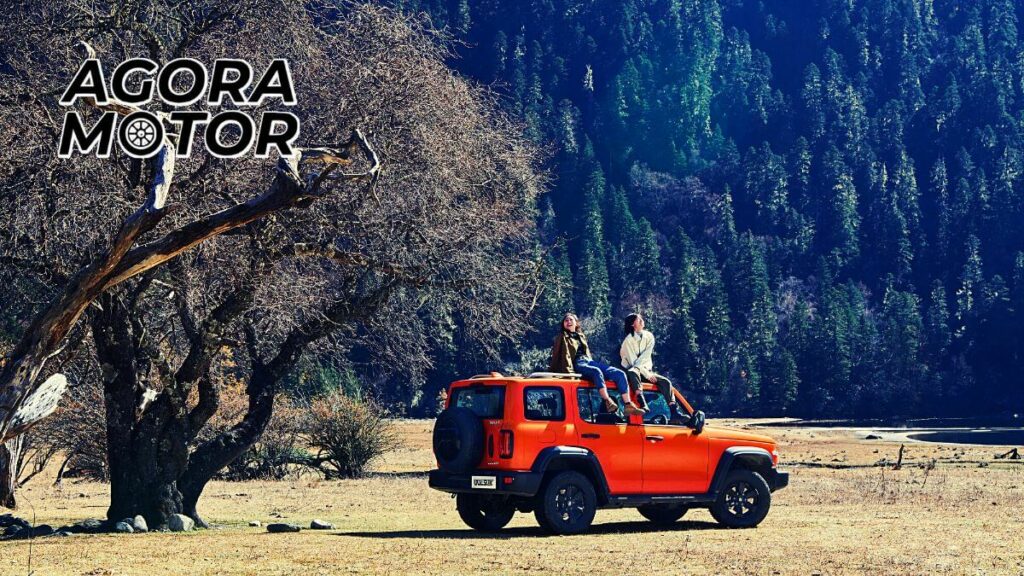 Foto de um carro em um campo