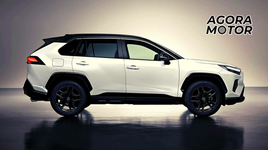 Foto lateral de um Toyota RAV4 GR Sport 2023