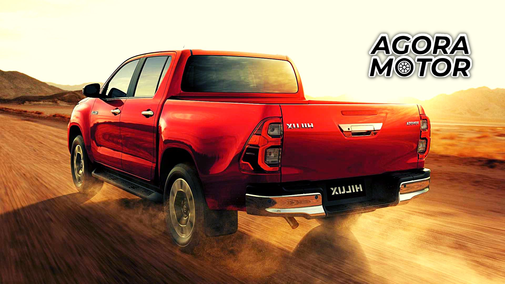 Foto de uma Hilux vermelha