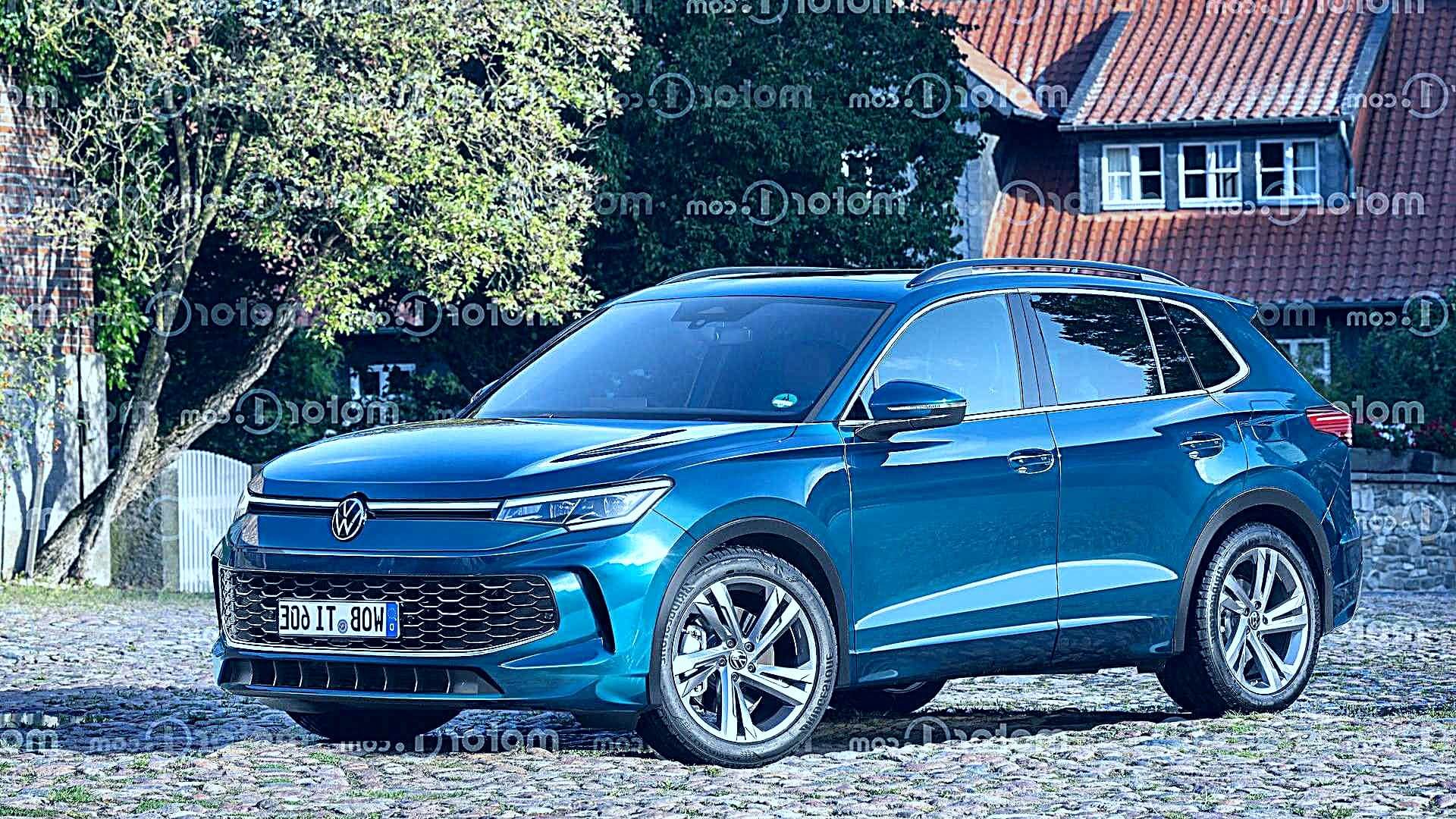 Foto de um Volkswagen Tiguan 2024 projeção
