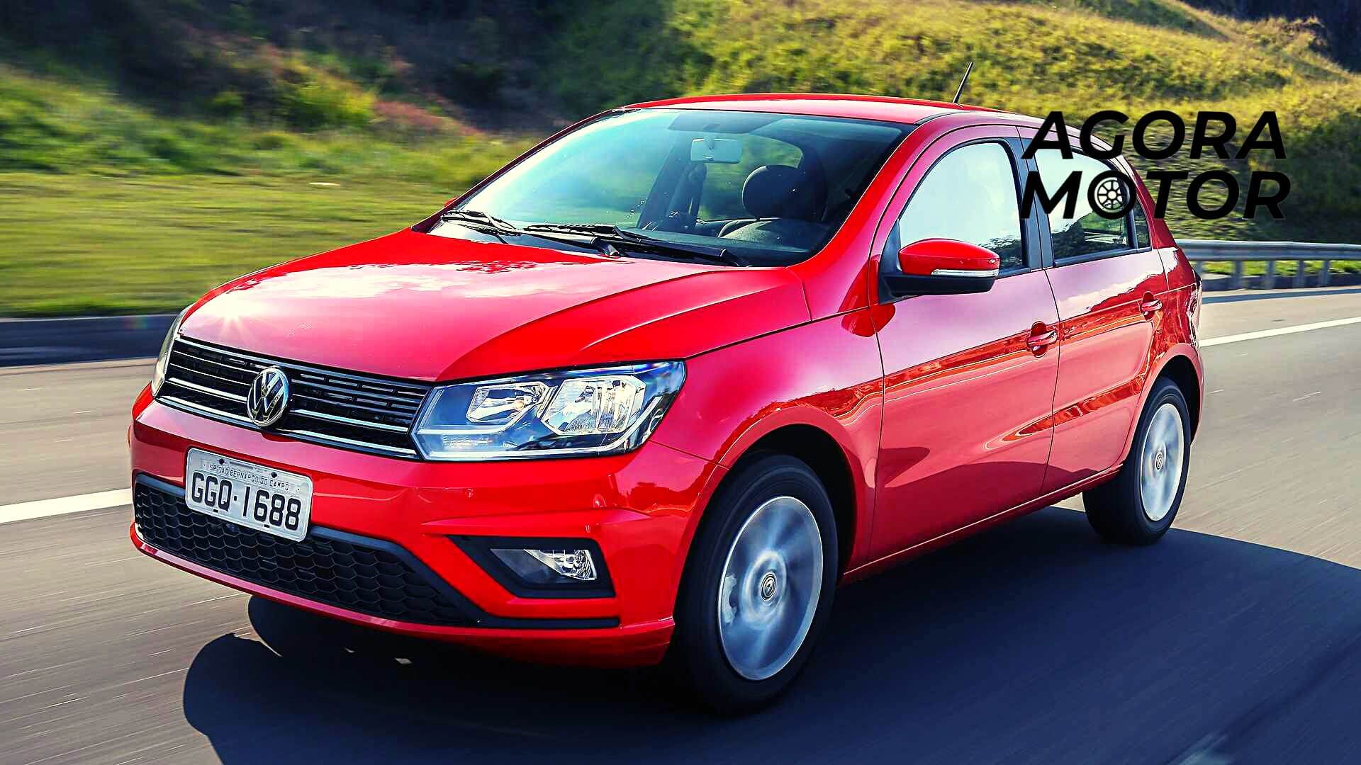 Foto frontal de um VW Gol