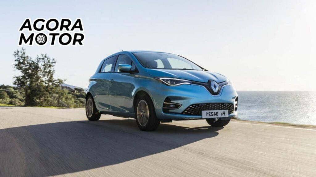 Foto de um Renault Zoe azul