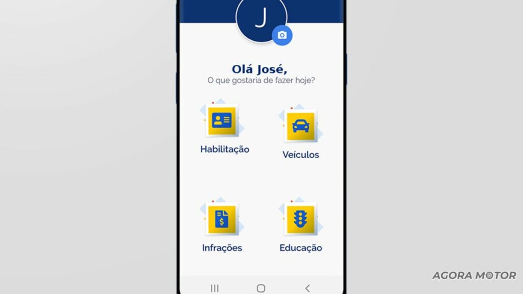 Aplicativo da Carteira digital de Trânsito.