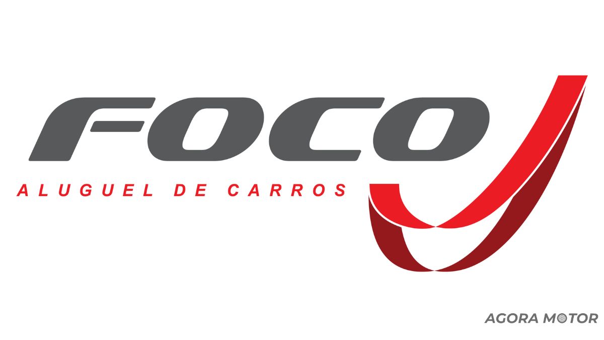 Logo da empresa. Telefone Foco Aluguel de Carros.