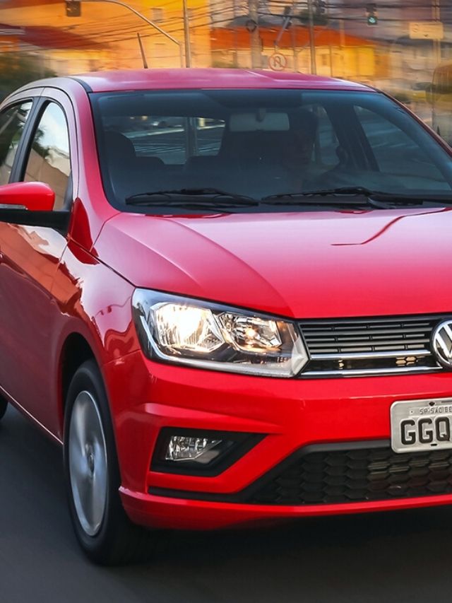 VW Gol vermelho.