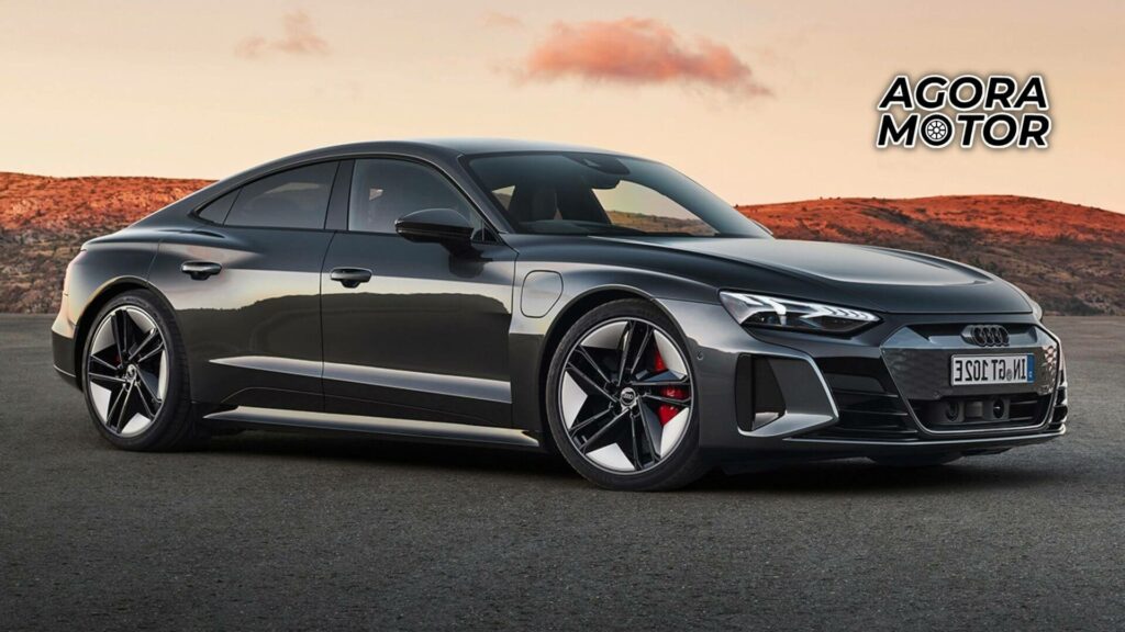 Foto de um Audi e-tron GT RS 2023 eletrificado