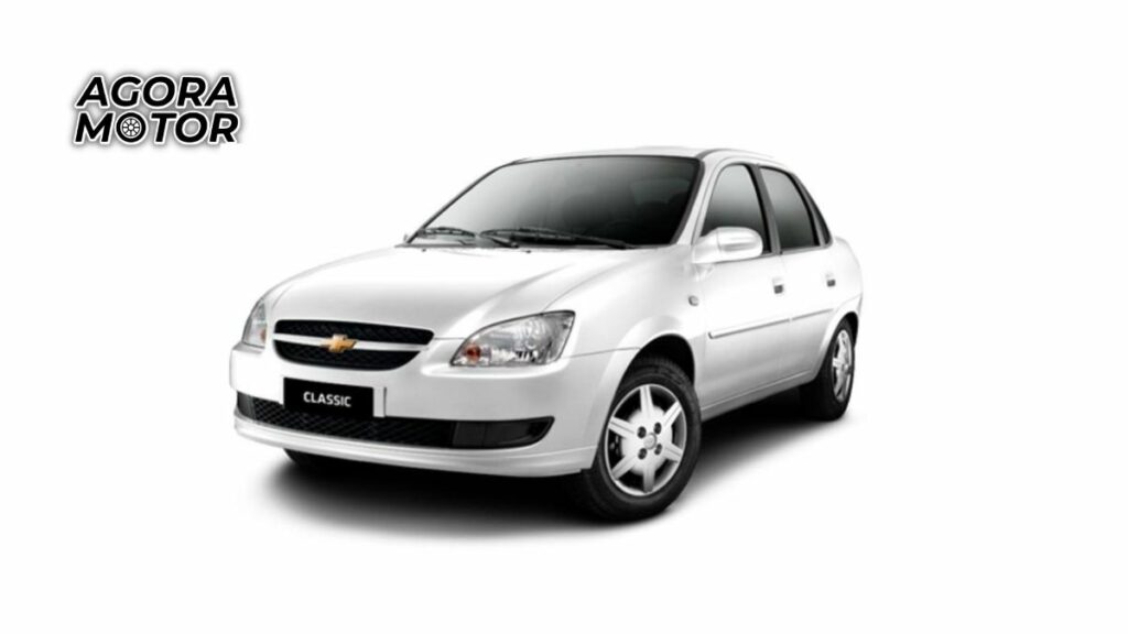 Foto de um Chevrolet Classic branco
