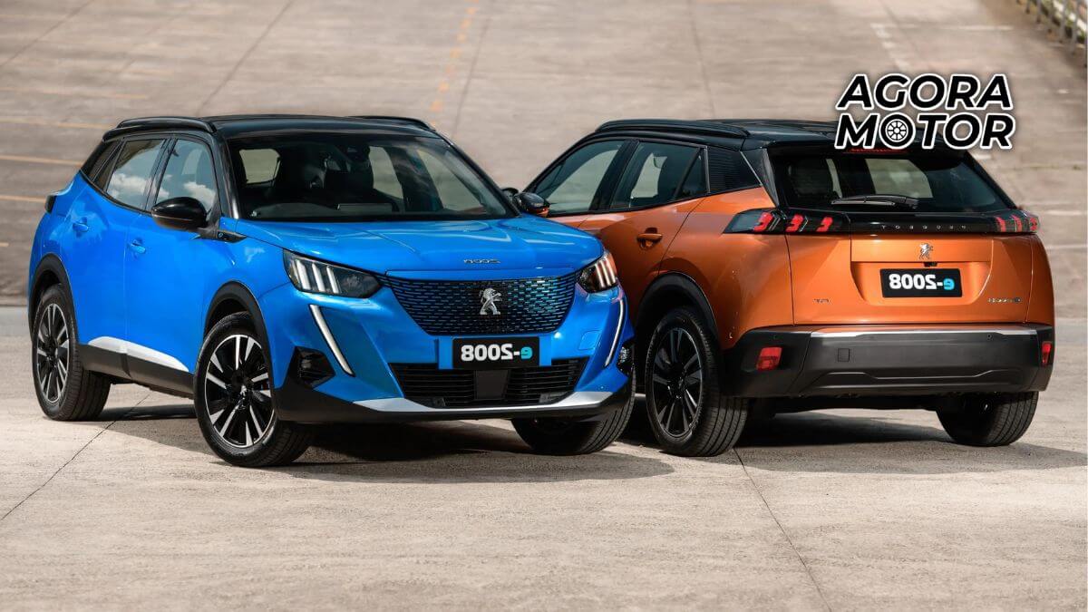 Foto de dois Peugeot e-2008 2023