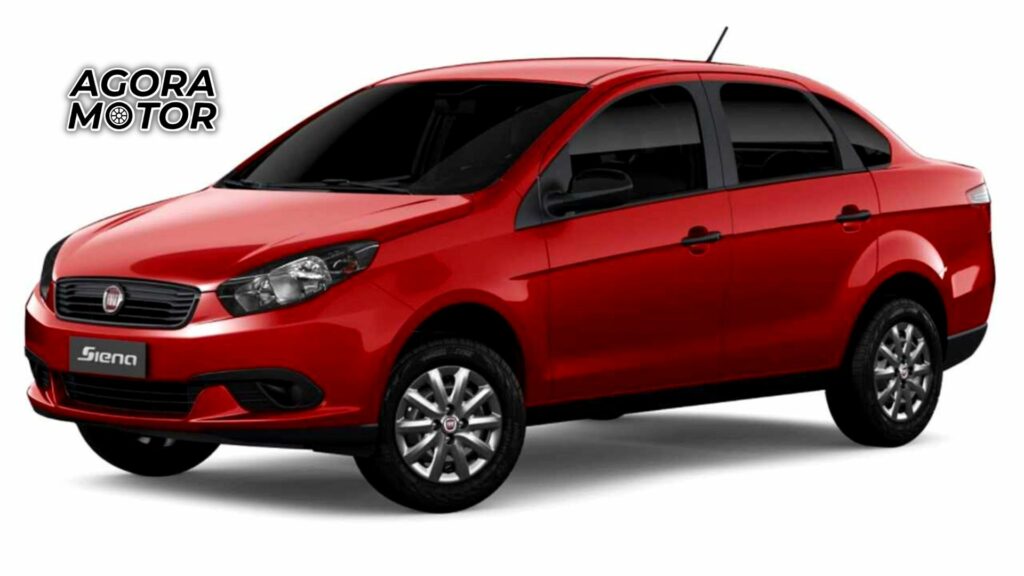Foto de um Fiat Grand Siena vermelho