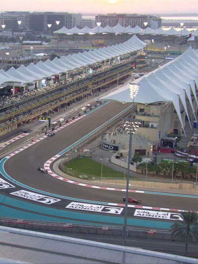 Foto do autódromo em Abu Dhabi