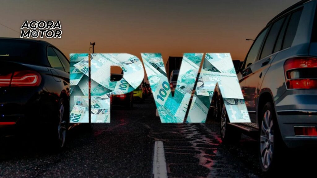 Foto ilustrativa do IPVA com carros no fundo, bancos digitais