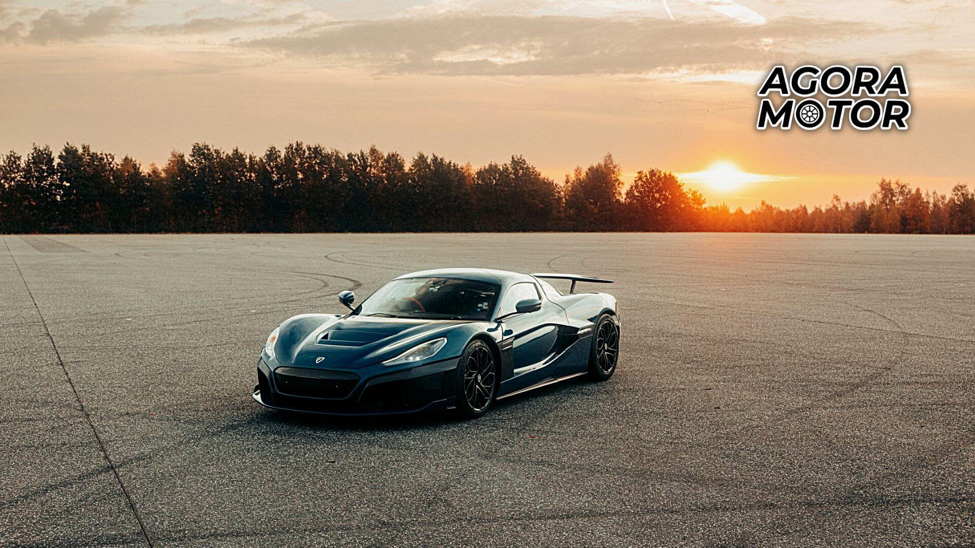 Foto de um Rimac Nevera o carro elétrico mais rápido do mundo