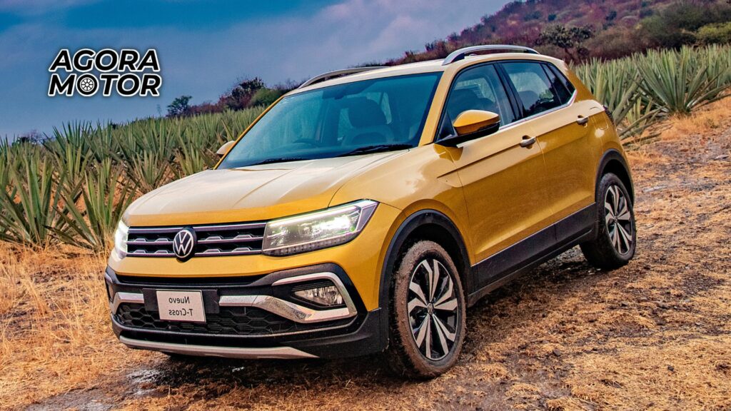Foto de uma Volkswagen T-Cross 2023 amarela