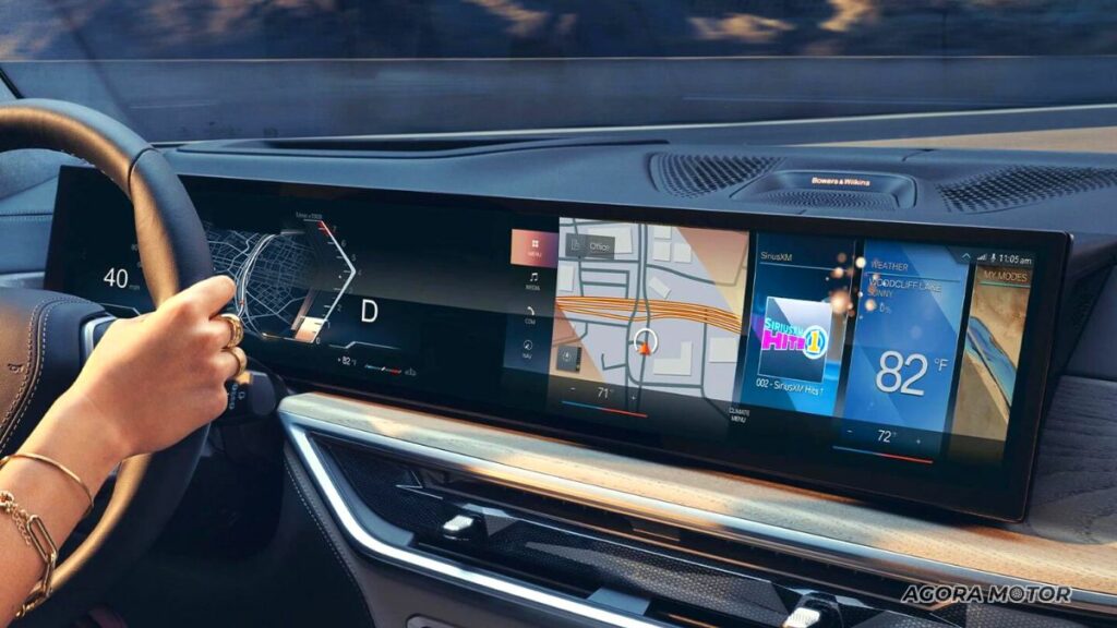 Painel moderno da BMW X7 2023.