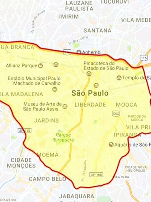 Área do rodízio de SP.