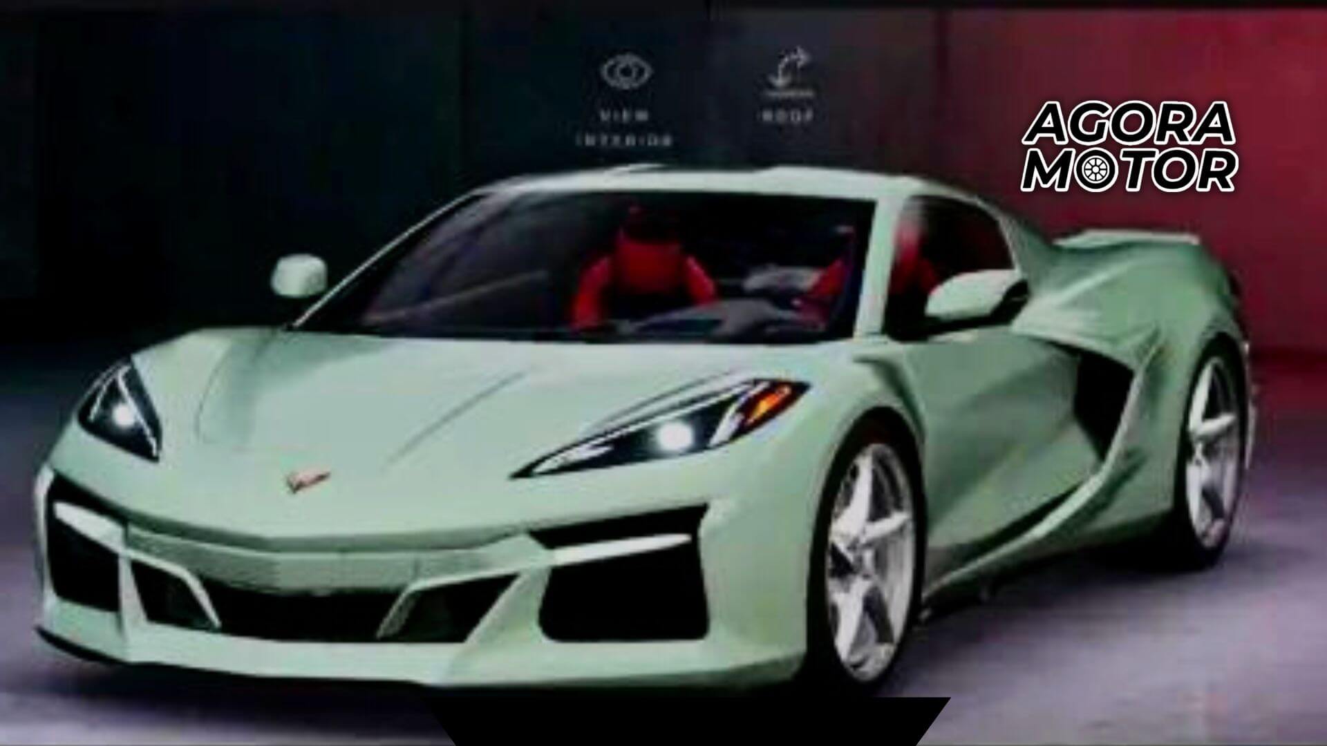 Foto frontal de um Corvette E-Ray
