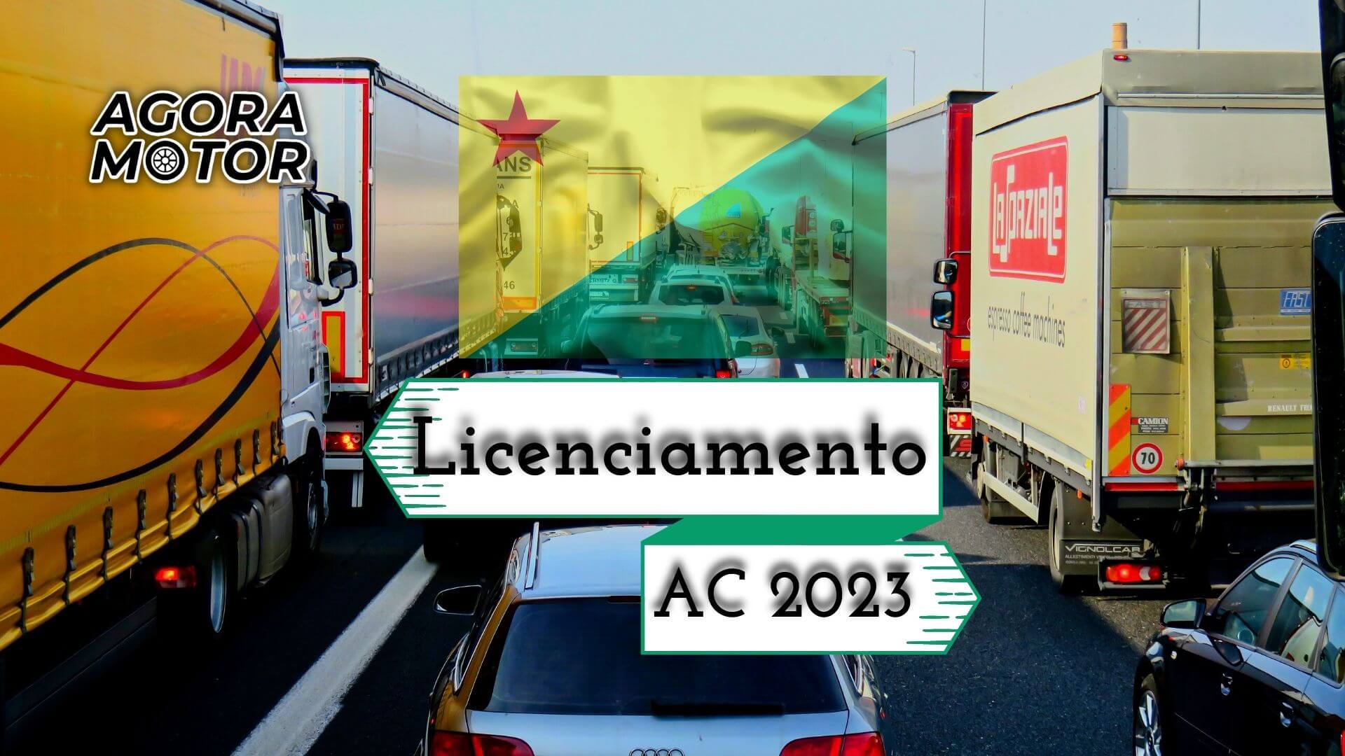 Foto com o licenciamento 2025 AC de fundo