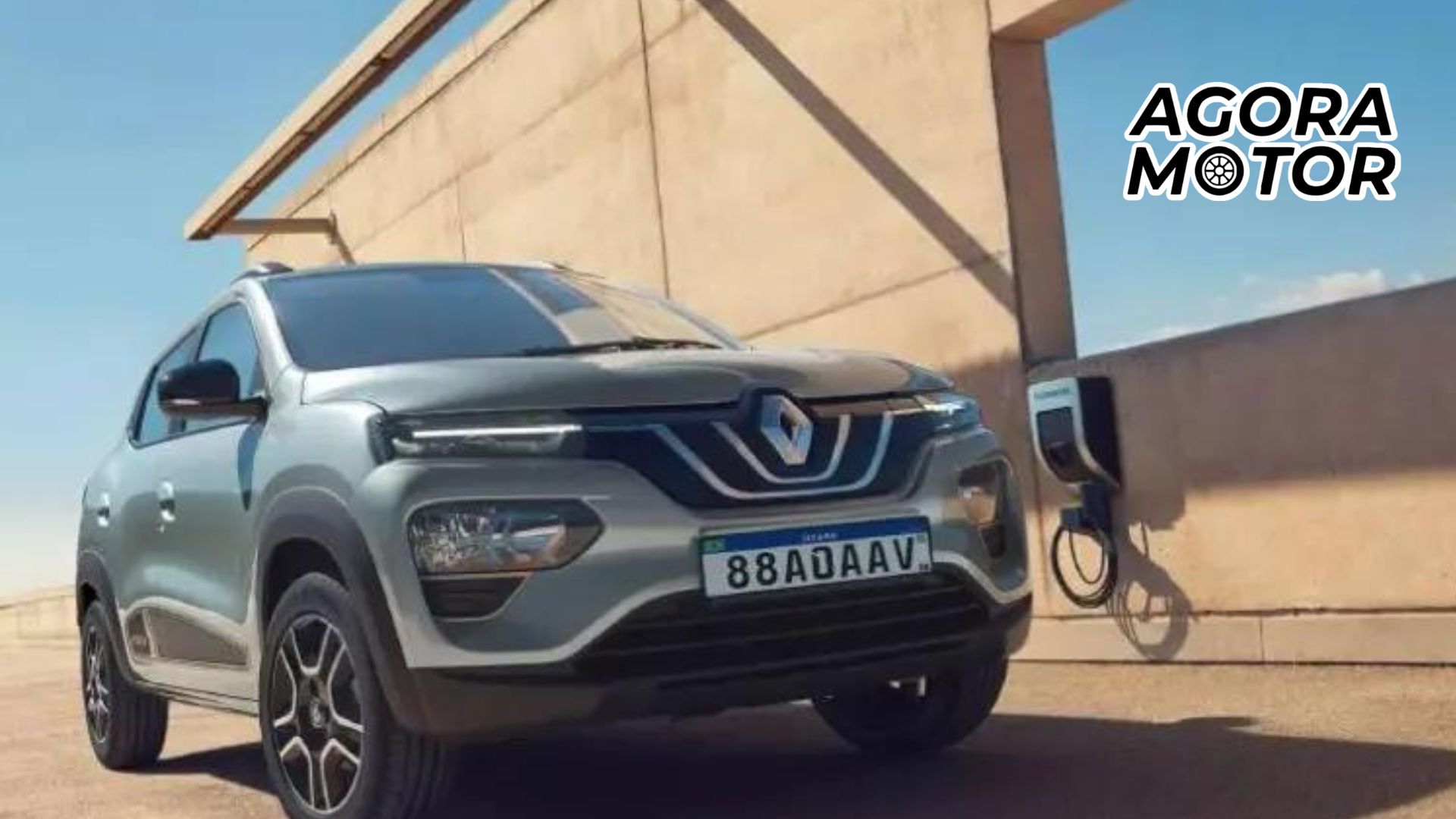 Foto de um Renault Kwid elétrico