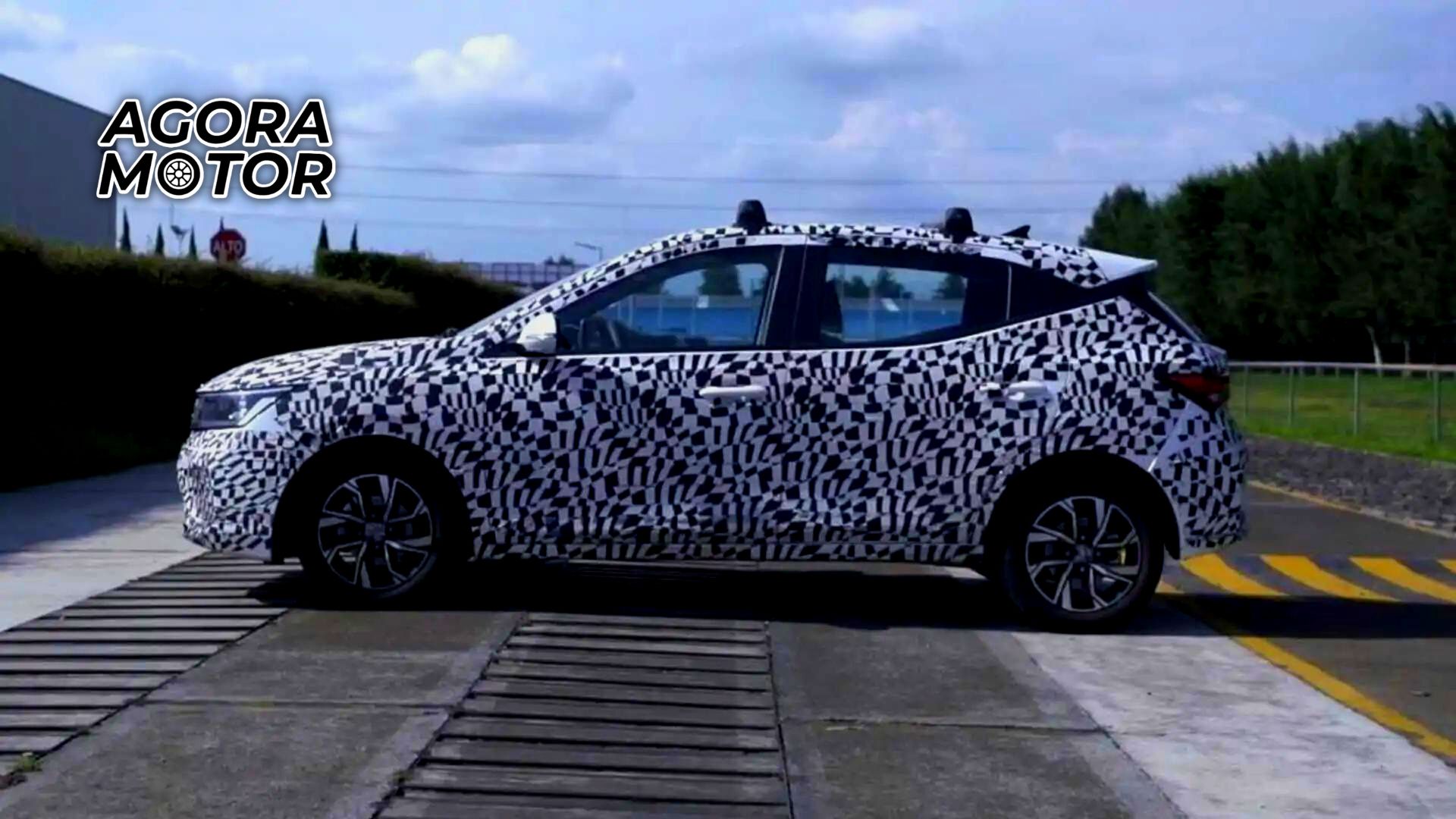 Foto lateral de um novo Hatchback da Chevrolet