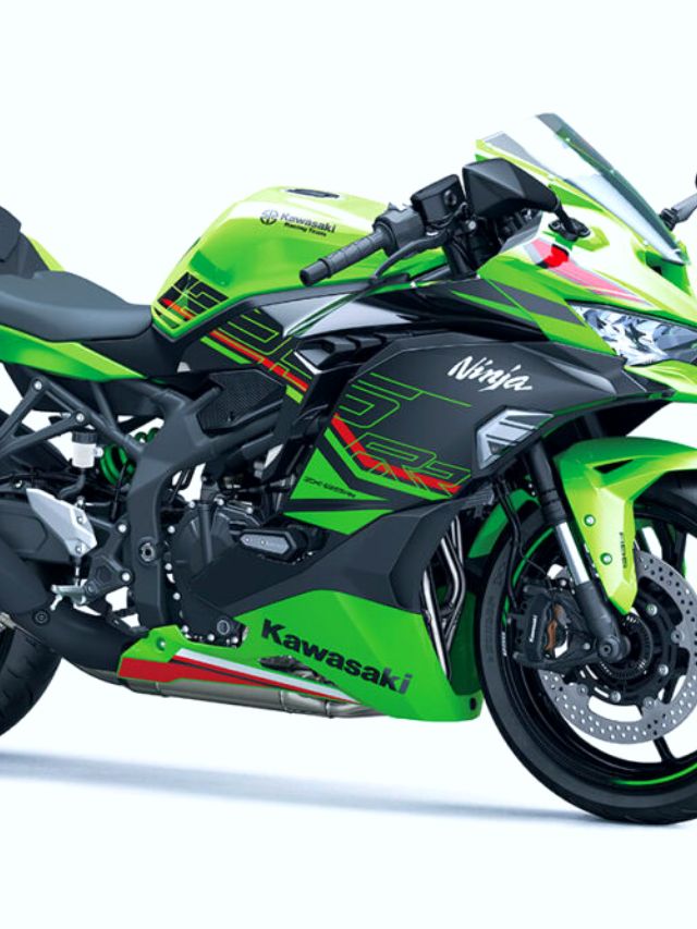Lateral de uma Kawasaki ZX.