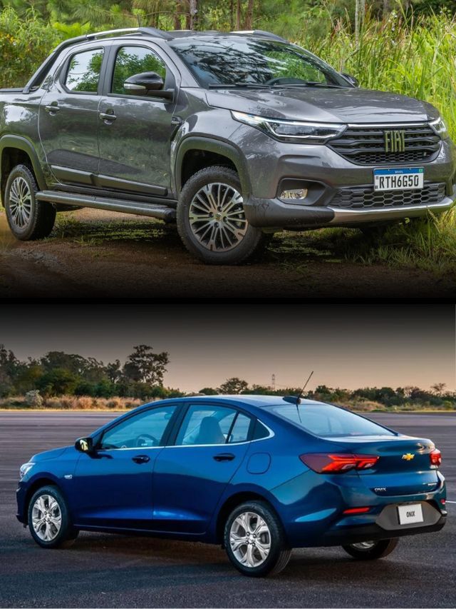 Fiat Strada e Onix Plus.