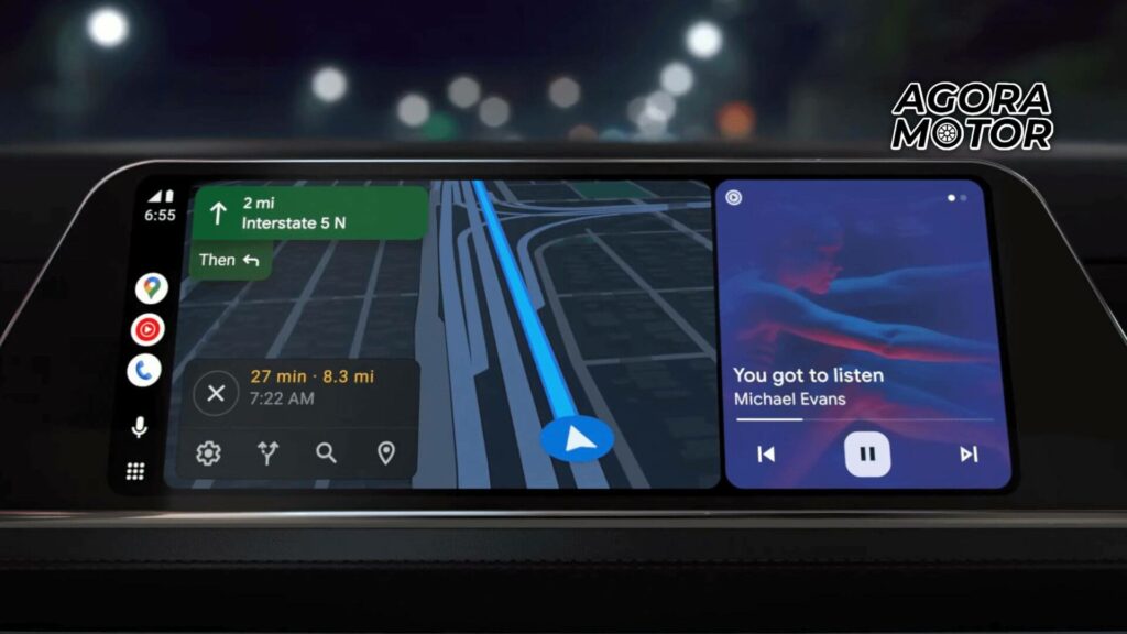 Foto da tela do Android Auto